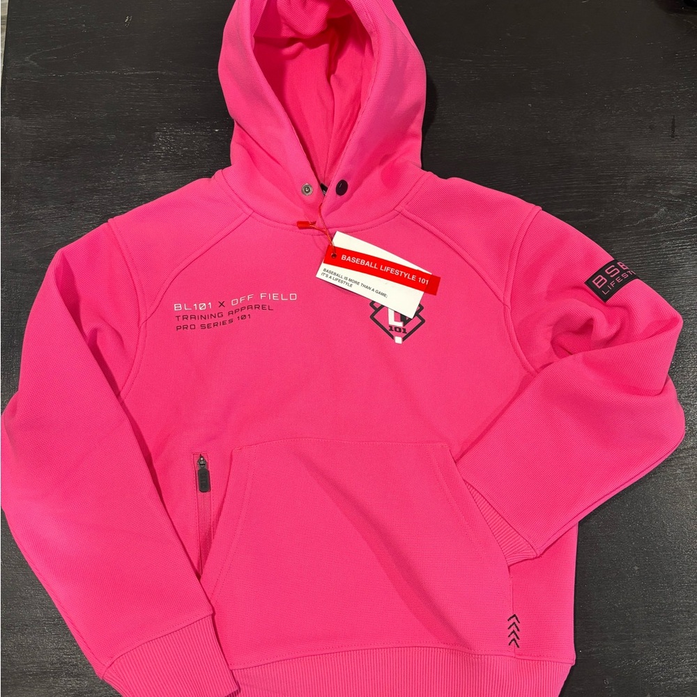 Kids' Pink Hoodie baseball lifestyle